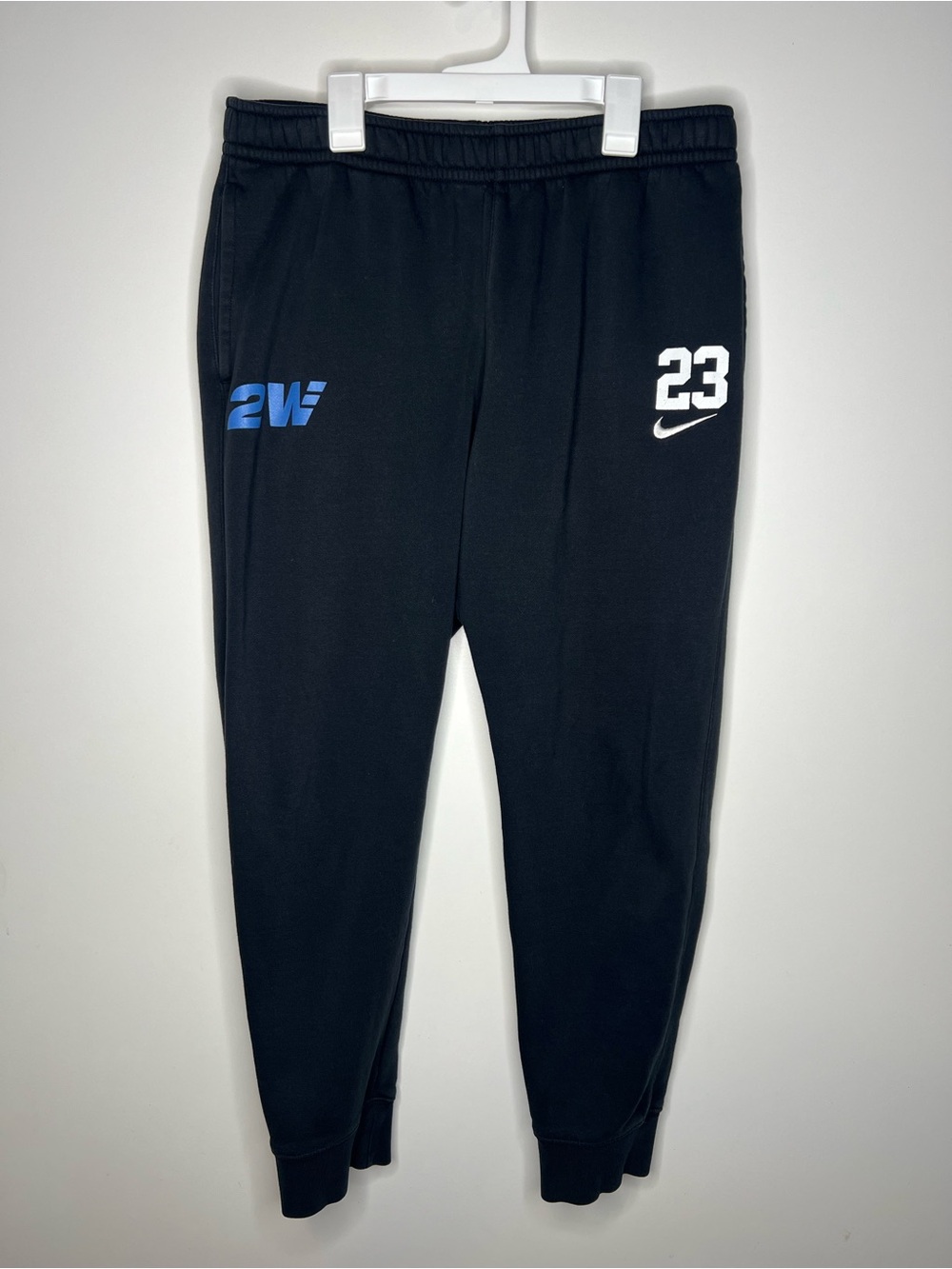 Nike Black Joggers with White '23' and Blue Logo